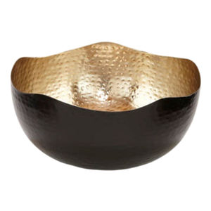 Bol de service de table de luxe en acier inoxydable et métal martelé de qualité supérieure pour la maison moderne pour le dîner et le service à l'heure des repas - Product Image 3