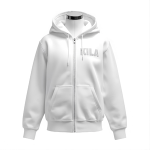 Sudaderas con cremallera de diamantes de imitación, sudadera con cremallera de cristal personalizada con estampado de logotipo y diseño personalizado OEM/ODM, Bienvenido - Product Image 6