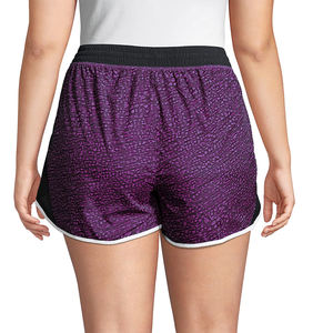 Shorts de sport pour femmes OEM 100% polyester, logo imprimé de haute qualité, respirant pour le travail, l'extérieur, la plage, technique de lavage, motif - Product Image 2