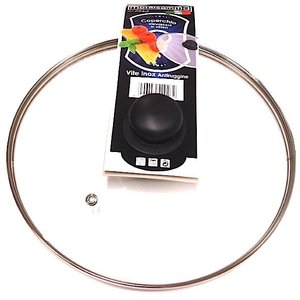 Classic Style 16cm <b>Small</b> Stock <b>Pot</b> with Single Handle Transparent Glass <b>Lid</b> and Chrome 420 20 for Gas and Induction Stove - Product Image 1