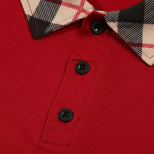 Maillot solide tendance haut de gamme pour chemise pour hommes à la mode décontracté coupe ajustée Golf à manches courtes boutonné à séchage rapide - Product Image 4