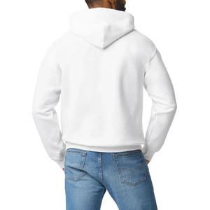 2025 Hombres Loose Fit Heavy Weight Casual Street Wear Basics Pullover Hoodies Plain Men Regular Fit Front Pocket Hoodie - Product Image 4