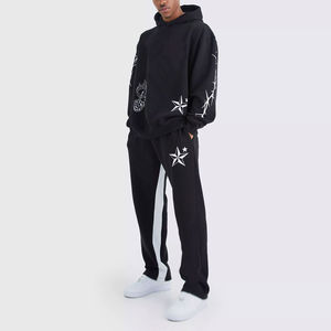 Fabriqué en usine meilleur prix 2 pièces hommes survêtements évasés qualité supérieure nouveau style à manches longues hommes survêtement évasé ensemble en gros - Product Image 1