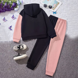 Survêtements d'hiver personnalisés de haute qualité pour bébés filles Jogging et survêtement 2 pièces Respirant Léger Taille élastique - Product Image 6