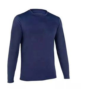 Haute qualité hommes à manches longues Compression Rash Guard confortable respirant Polyester Sapndex bleu marine vêtements de sport Rash Guard - Product Image 6
