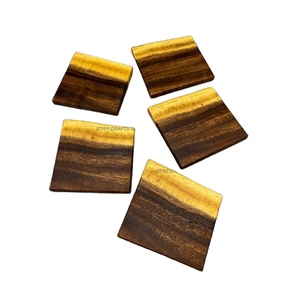 Personalizada de alta calidad decoración de la barra del Hogar personalizado cuadrado redondo de resina de madera epoxi mejor posavasos con juego de soporte - Product Image 1