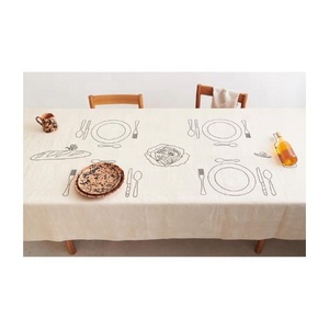 Nappe en dentelle personnalisée 100% coton, rouge uni, pour salle à manger et banquets, taille sur mesure, OEM ODM, faible MOQ, vente en gros directe usine - Product Image 5