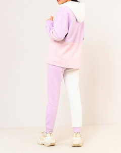 Oversized Drop Shoulder Custom Printed Solid Color Block Long Tops Breathable Casual <b>Women's</b> <b>Shorts</b> Two Piece Set - Product Image 2