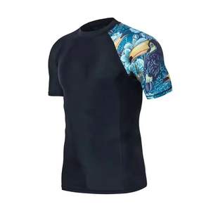 Compra alta calidad media manga Rash Guard sublimación personalizada secado rápido equipo atlético BJJ MMA Jiu Jitsu estilo Rash Guards - Product Image 5