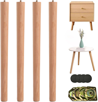 Pieds de table coniques en bois massif, robustes, design moderne, pour hôpitaux, hôtels, meubles d'extérieur et bureaux