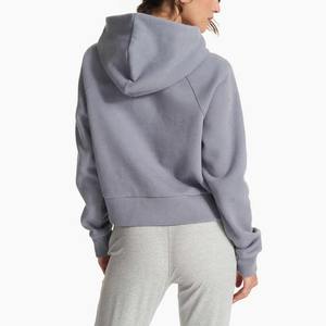2025 Sudadera con capucha deportiva de Otoño Invierno para mujer, sudadera informal holgada con cremallera, cuello con capucha caliente para correr, Fitness, parte delantera de punto - Product Image 3