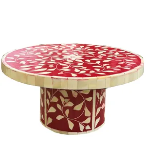 Magnífico Soporte para Pastel de Madera Hecho a Mano con Incrustaciones de Hueso para Decoración del Hogar, Fiestas, Despedidas de Soltera y Celebraciones - Product Image 3