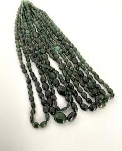 Turmalina azul indicolita natural, piedras pulidas en 6 hebras, natural, para la elaboración de joyería fina, piedra preciosa - Product Image 1