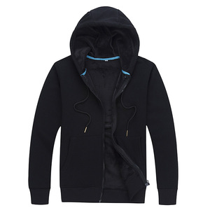 Vente en gros de couleur personnalisée sweat à capuche zippé léger en coton et polyester mélangé coupe unisexe - Product Image 1