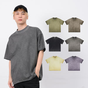 Camiseta de Hombre AGNII INDUSTRY 2024 al por Mayor, de Alta Calidad, Estilo Urbano, Corte Cuadrado, 100% Algodón, 230g, Efecto Desgastado por el Sol - Product Image 2