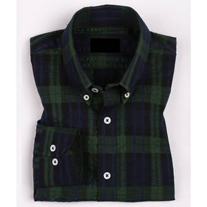 Laine légère et polyester de qualité supérieure personnalisés Vêtements décontractés teints en fil Chemises en flanelle unies imprimées pour hommes - Product Image 1