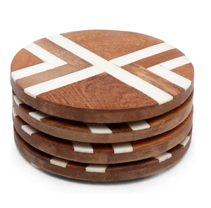 Sous-verres de tasses à thé en bois et en résine nouvellement conçus produit de vente chaud caboteur en résine en bois naturel à un prix raisonnable - Product Image 6