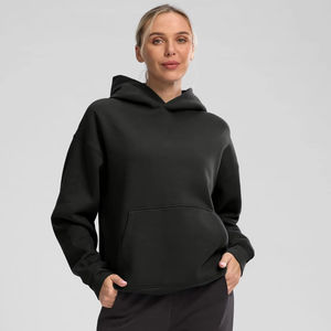 Sudaderas de gran tamaño para mujer de alta calidad, nuevo estilo, Color sólido, logotipo personalizado, sudaderas con capucha transpirables para la temporada de invierno impresa - Product Image 6