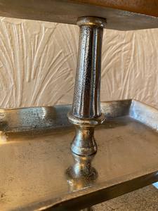 Soporte para Pastel de Metal de 3 Niveles con Acabado Plateado Hecho a Mano - Product Image 3