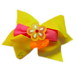 Fiocchi per capelli con clip, accessori per acconciature, abbinabili a dettagli floreali in acrilico in 4 colori trendy - Product Image 5