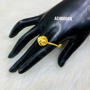 Design simple à la mode 18K plaqué or rose un gramme bijoux bague en forme de fleur pour les femmes - Product Image 1