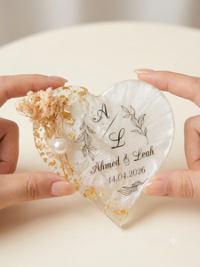 Recuerdos Personalizados, Imanes de Resina Epoxi con Forma de Corazón para Refrigerador, Regalos de Boda - Product Image 2