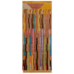 Manchaha Abstract Pattern Hand Knotted Wool & Bamboo Silk Rug Pink & Purple for Home Use-Les-1518 - Product Image 1