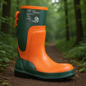 Zapatos de Seguridad Elm Olive/Orange Talla 43, Botas Forestales de Caucho Natural - Product Image 3