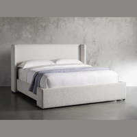 Cama Queen de gama alta moderna con marco de madera de diseño exclusivo