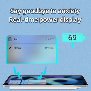 Stylet capacitif actif pour iPad, compatible avec la charge magnétique <span class=keywords><strong>Apple</strong></span>, fonction gomme, stylet tactile intelligent - Product Image 5