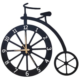 Reloj de pared de Metal Negro estilo ciclo único hermoso diseño moderno perfecto para sala de estar dormitorio Oficina y decoración de pasillo - Product Image 1