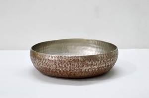 Plateau de fruits haut de gamme en aluminium plaqué cuivre antique fini bol de service en cuivre martelé bol de fruits de qualité supérieure - Product Image 6