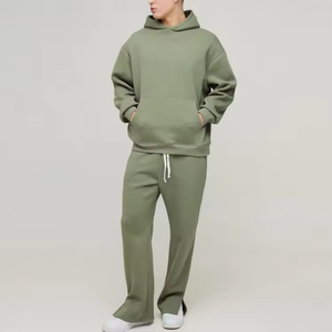 Fabricante de Ropa Deportiva, Conjunto de Sudadera con Capucha y Pantalones Deportivos Extra Grandes con Estampado Gráfico Cruzado Personalizado, Proceso OEM en Relieve, Impex - Product Image 2