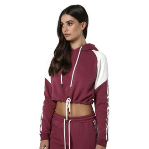 Sudadera con Capucha Extra Grande de Algodón Personalizada de Alta Calidad para Mujer 2025, Sudaderas de Algodón Lisas, Ropa Urbana, Sudaderas Cortas con Capucha - Product Image 5