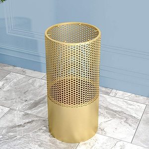 Classic <b>Umbrella</b> <b>Stands</b> Modern Golden <b>Umbrella</b> <b>Stand</b>, Hollow Metal <b>Umbrella</b> Bucket, Large Capacity Long/Short <b>Umbrella</b> Storage - Product Image 2