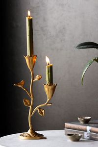 Candélabre sculptural en forme de branche dorée. Pièce d'art originale. Disponible aux prix de gros - Product Image 2