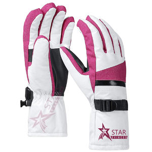 Winter Insulated Leather and PU Combined Ski <b>Gloves</b> <b>for</b> Outdoor Riding and Mountain Sports - Product Image 1