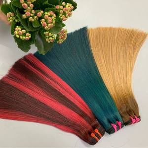 Vente en gros de haute qualité, trame à double tirage 100%, paquets de cheveux vierges alignés avec des cuticules, vendeur d'extensions de cheveux humains naturels. - Product Image 2