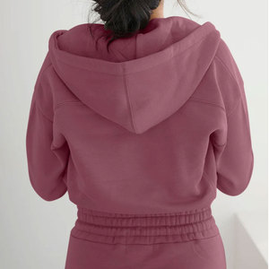 ชุดครอปมีฮู้ดแห้งเร็วของผู้หญิงชุดครอปคอตตอนดีไซน์ไม่เหมือนใคร - Product Image 5