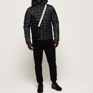 Fashionable <b>Men</b> Puffer <b>Jacket</b> with Hood Lightweight Warm and Waterproof Winter Coat <b>for</b> Casual and Outdoor Use Zip Up Comfort - Product Image 3