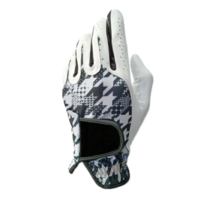 Gants de golf en cuir véritable Cabretta Comfortable Sports Imprimé avec poignées Couleur blanche - Product Image 1