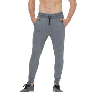 Streetwear couleur unie en coton personnalisé avec cordon de serrage, jogging, pantalon pour hommes, matériau personnalisé respirant, prix de gros - Product Image 4