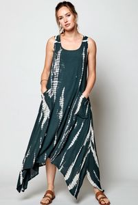 2025 Venta caliente hecho a mano Tie Dye tobillo longitud Boho verano playa Maxi vestido para mujeres vacaciones bohemio señoras vestido - Product Image 6