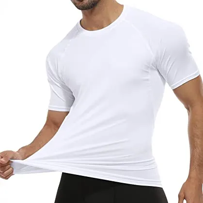 Veelkleurige Mannen Compressie Shirt Tummy Controle Strakke Vest Afslanken Body Shaper Workout Verbergen Borst Ondershirt