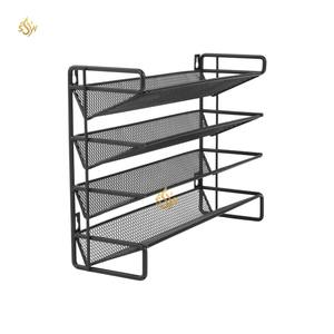 Étagères de stockage d'épices faites à la main en treillis métallique de fer de concepteur minimaliste dernière arrivée maison et cuisine 4 couches porte-épices en fer - Product Image 4