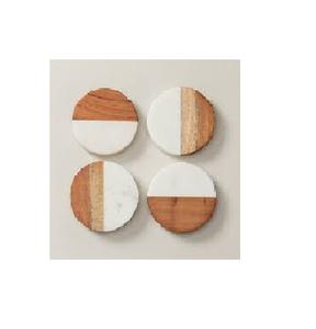 Arrivée fraîche Tendance Bois et marbre Tasse Coaster et Tapis Marbre Et Bois Coasters Bois Marbre Coaster à bas prix - Product Image 1