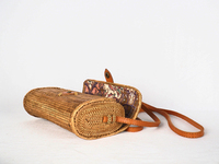 Bali vente en gros Boho été mode fronde rotin sac tissé à la main épaule bandoulière sac à main avec doublure en cuir PU matériel