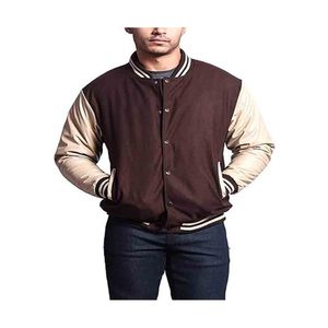 2026 En gros Vestes streetwear vierges pour hommes, Vestes bomber oversize courtes en polaire pour l'hiver, Vestes varsity vintage imprimées - Product Image 1