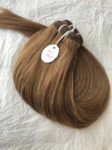 Mechones de cabello humano lacio brasileño, extensiones de cabello humano ondulado con cutícula, color resaltado indio, Remy, venta al por mayor - Product Image 6