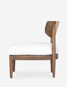 Modern Natural <b>Wood</b> <b>Dining</b> <b>Chair</b> with Unique Rope Detail and Padded Seat-Eco-Friendly Durable for Home Office & Apartment Use - Product Image 3